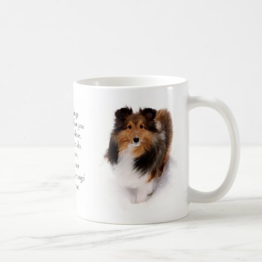 Sheltie Segen-Tasse Kaffeetasse (Rechts)