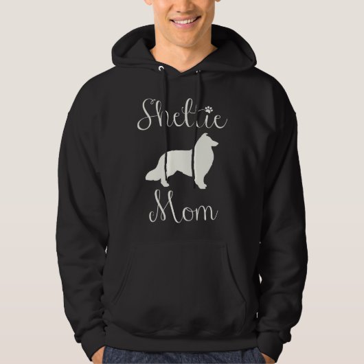 Sheltie, Shelties Schönes Script Sheltie Mama Hoodie (Vorderseite)