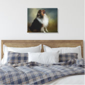 Sheltie Shetland Sheep Hund Leinwand (Insitu (Schlafzimmer))