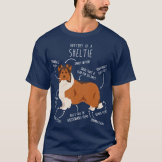 Sheltie Shetland Sheepdog Anatomie 2 T-Shirt