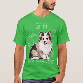 Sheltie Shetland Sheepdog Anatomie 5 T-Shirt