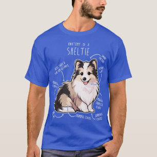 Sheltie Shetland Sheepdog Anatomie 5 T-Shirt