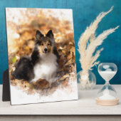 Sheltie Shetland Sheepdog Art Malerei Fotoplatte (Seite)