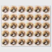 Sheltie Shetland Sheepdog Art Malerei Geschenkpapier (Flach)