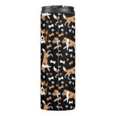 Sheltie Shetland Sheepdog Collie Pattern Pawprint Thermosbecher (Rückseite)