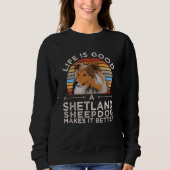 Sheltie Shetland Sheepdog Geschenk Idee Sweatshirt (Vorderseite)