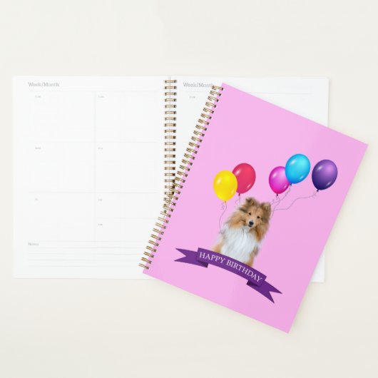 Sheltie Shetland Sheepdog Happy Birthday Geschenkt Planer (Anzeige)