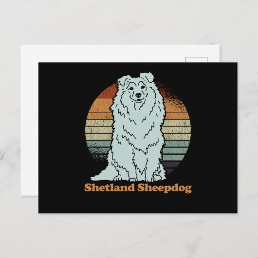 Sheltie Shetland Sheepdog | Hundebesitzer Postkarte (Vorne/Hinten)