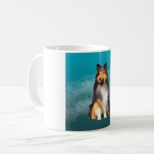 Sheltie Shetland Sheepdog Kaffeetasse (Vorderseite Links)