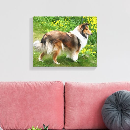 Sheltie Shetland Sheepdog Leinwand (Insitu (Wohnzimmer))