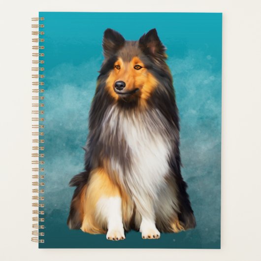 Sheltie Shetland Sheepdog Planer (Vorderseite)