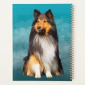 Sheltie Shetland Sheepdog Planer (Rückseite)