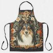 Sheltie Shetland Sheepdog Vintage Country Kitchen Schürze (Vorderseite)