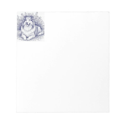 Sheltie-Skizze Notizblock (Vorderseite)