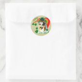 Sheltie St. Patricks Day Runder Aufkleber (Tasche)