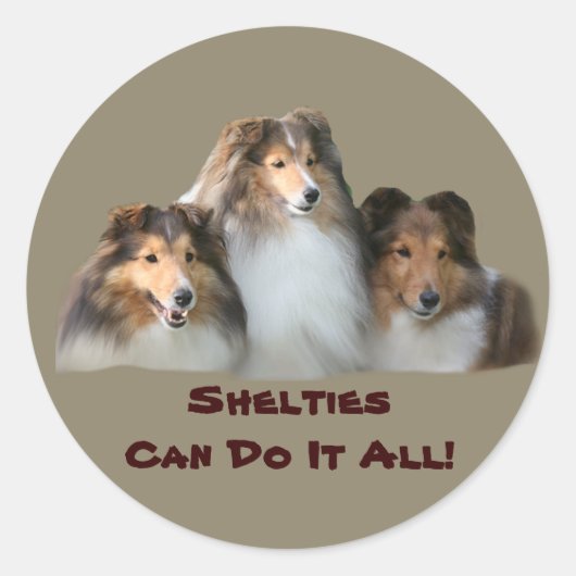 Sheltie Sticker (Vorderseite)