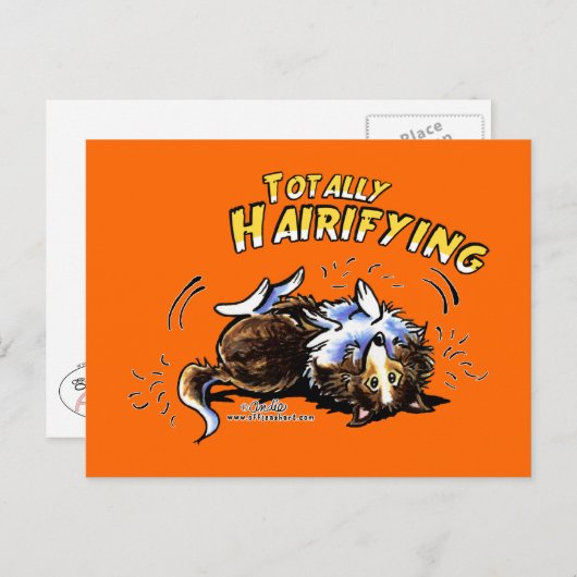 Sheltie Totally Hairifying Postkarte (Vorne/Hinten)