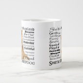 Sheltie Tracks Jumbo-Tasse (Vorderseite)