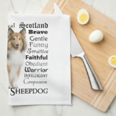 Sheltie Tracks Küchentuch (Viertel Falte)