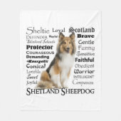Sheltie Traits Fleece Blanket (Vorderseite)