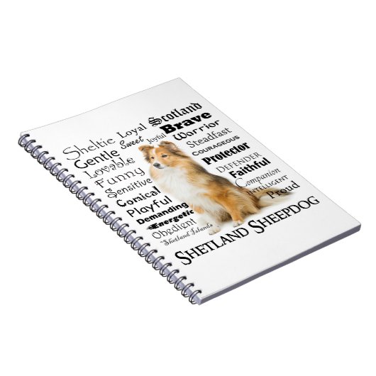 Sheltie Traits Spiral Notebook Notizblock (Rechte Seite)