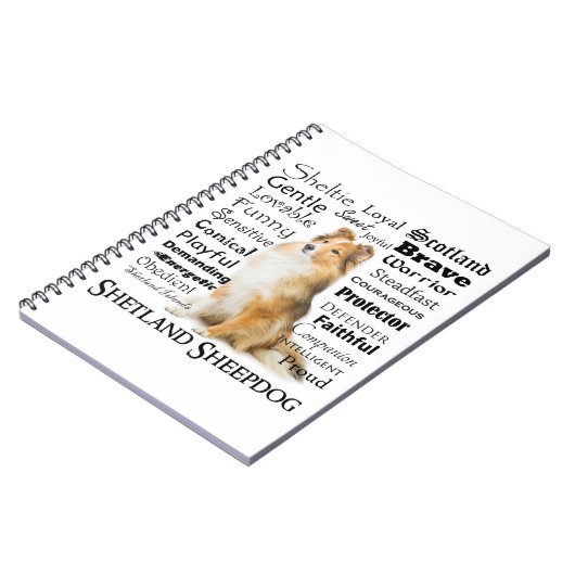 Sheltie Traits Spiral Notebook Notizblock (Linke Seite)