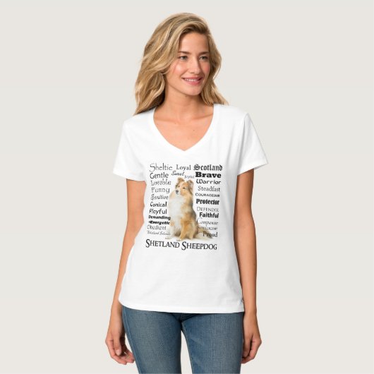 Sheltie Traits T - Shirt (Vorderseite Vollansicht)