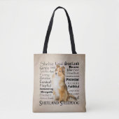 Sheltie Traits-Tasche Tasche (Vorderseite)