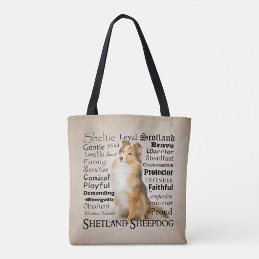 Sheltie Traits-Tasche Tasche (Rückseite)