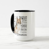 Sheltie Traits-Tasse Tasse (Vorderseite Links)