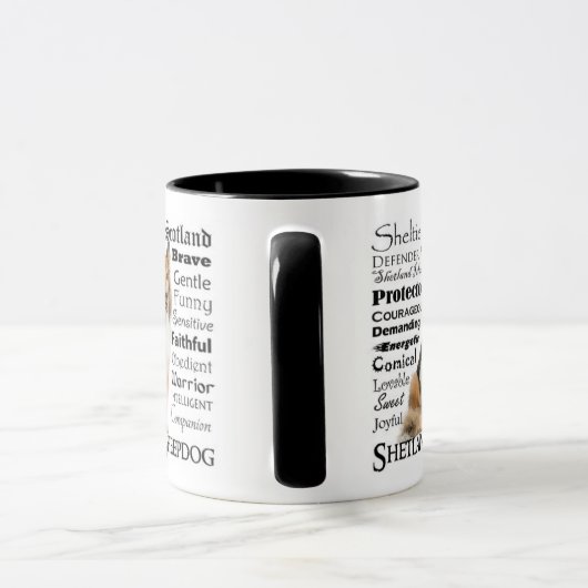 Sheltie Traits-Tasse Tasse (Griff)