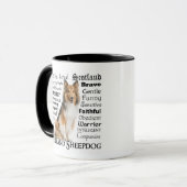 Sheltie Traits-Tasse Tasse (Vorderseite Links)