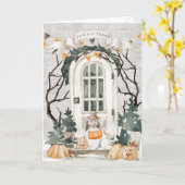 Sheltie Trick oder Treat Halloween Karte (Gelbe Blume)