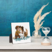 Sheltie und Boy Hug Fotoplatte (InSitu)