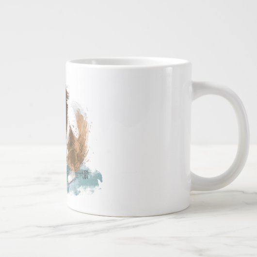 Sheltie und Boy Hug Jumbo-Tasse (Rechts)