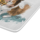 Sheltie und Boy Hug Schneidebrett (Ecke)