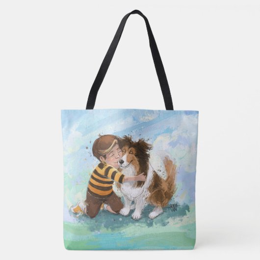 Sheltie und Boy Hug Tasche (Vorderseite)