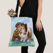 Sheltie und Boy Hug Tasche (Von Nahem)