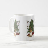 Sheltie und Weihnachtsbaum Kaffeetasse (Vorderseite Links)