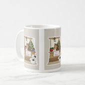 Sheltie unter dem Mistelzweig Kaffeetasse (Vorderseite Links)
