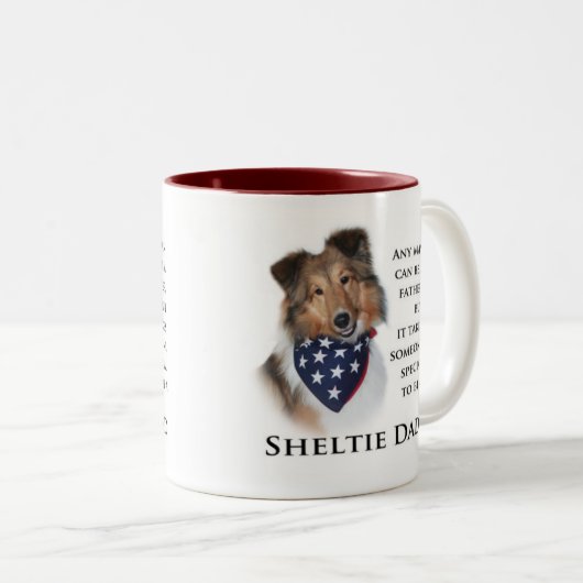 Sheltie Vater #3 Tasse (VorderseiteRechts)