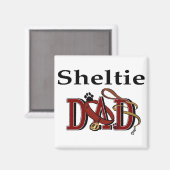 Sheltie Vater Geschenke Magnet (Vorderseite/Rückseite)