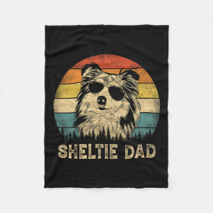 Sheltie Vater Hund Liebhaber Vatertag T-Shirt Fleecedecke