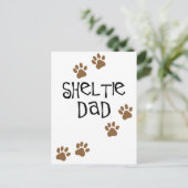 Sheltie Vater Postkarte (Stehend Vorderseite)