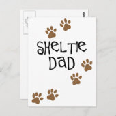 Sheltie Vater Postkarte (Vorne/Hinten)