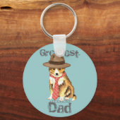 Sheltie Vater Schlüsselanhänger (Vorderseite)