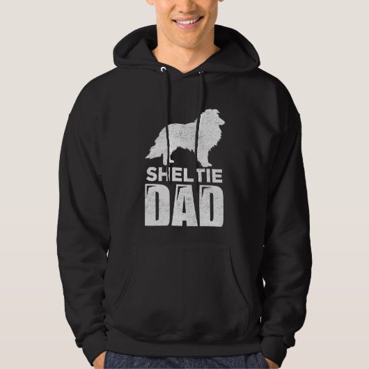 Sheltie Vater Shetland Sheepdog Hund Vater Hoodie (Vorderseite)