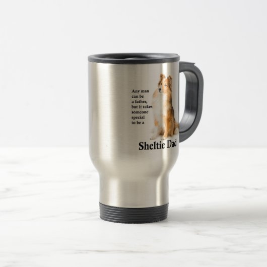 Sheltie Vater Tasse (VorderseiteRechts)