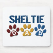 SHELTIE Vater-Tatzen-Druck 1 Mousepad (Vorne)