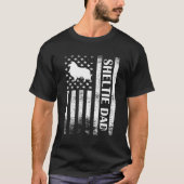 Sheltie Vater Us Flag Sheltie Owner Shetland Sheep T-Shirt (Vorderseite)